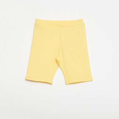 Short cycliste côtelé JAUNE