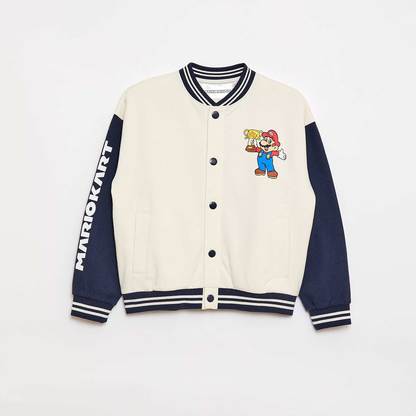 Veste style américain 'Mario' 'Nintendo' BLANC