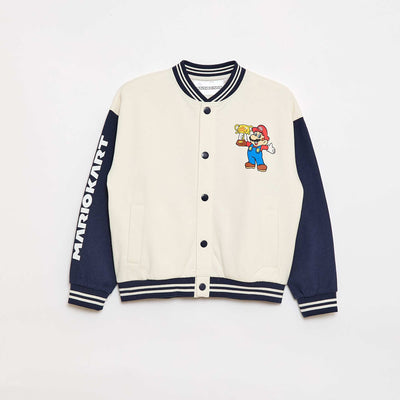 Veste style américain 'Mario' 'Nintendo' BLANC