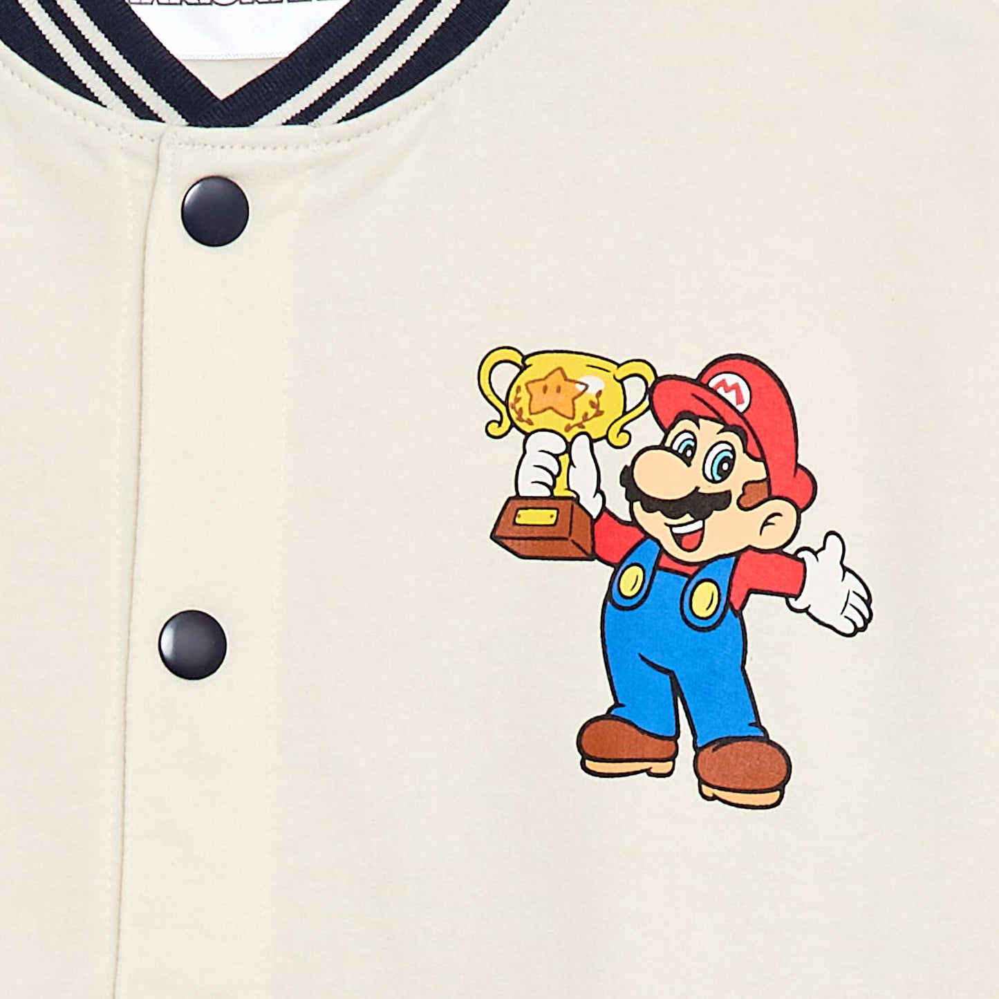 Veste style américain 'Mario' 'Nintendo' BLANC