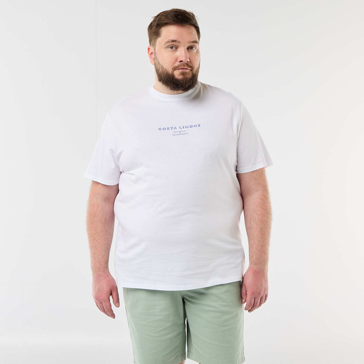 Tee-shirt manches courtes imprimé BLANC