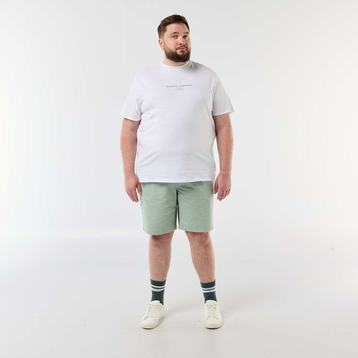 Tee-shirt manches courtes imprimé BLANC