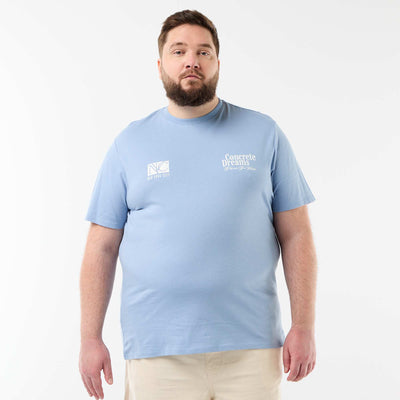 Tee-shirt manches courtes imprimé BLEU