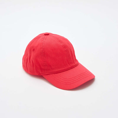 Casquette unie à scratch ROUGE