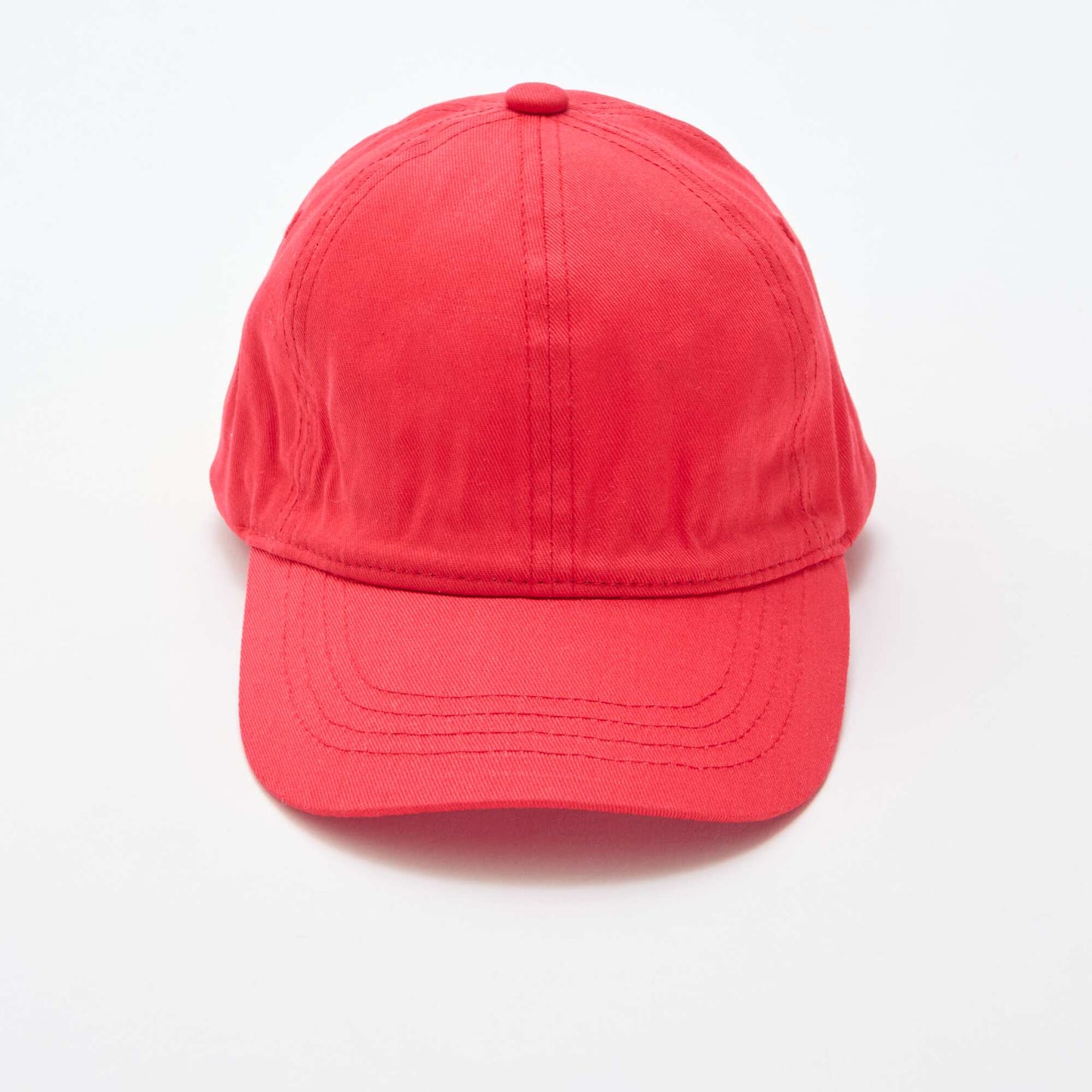 Casquette unie à scratch ROUGE