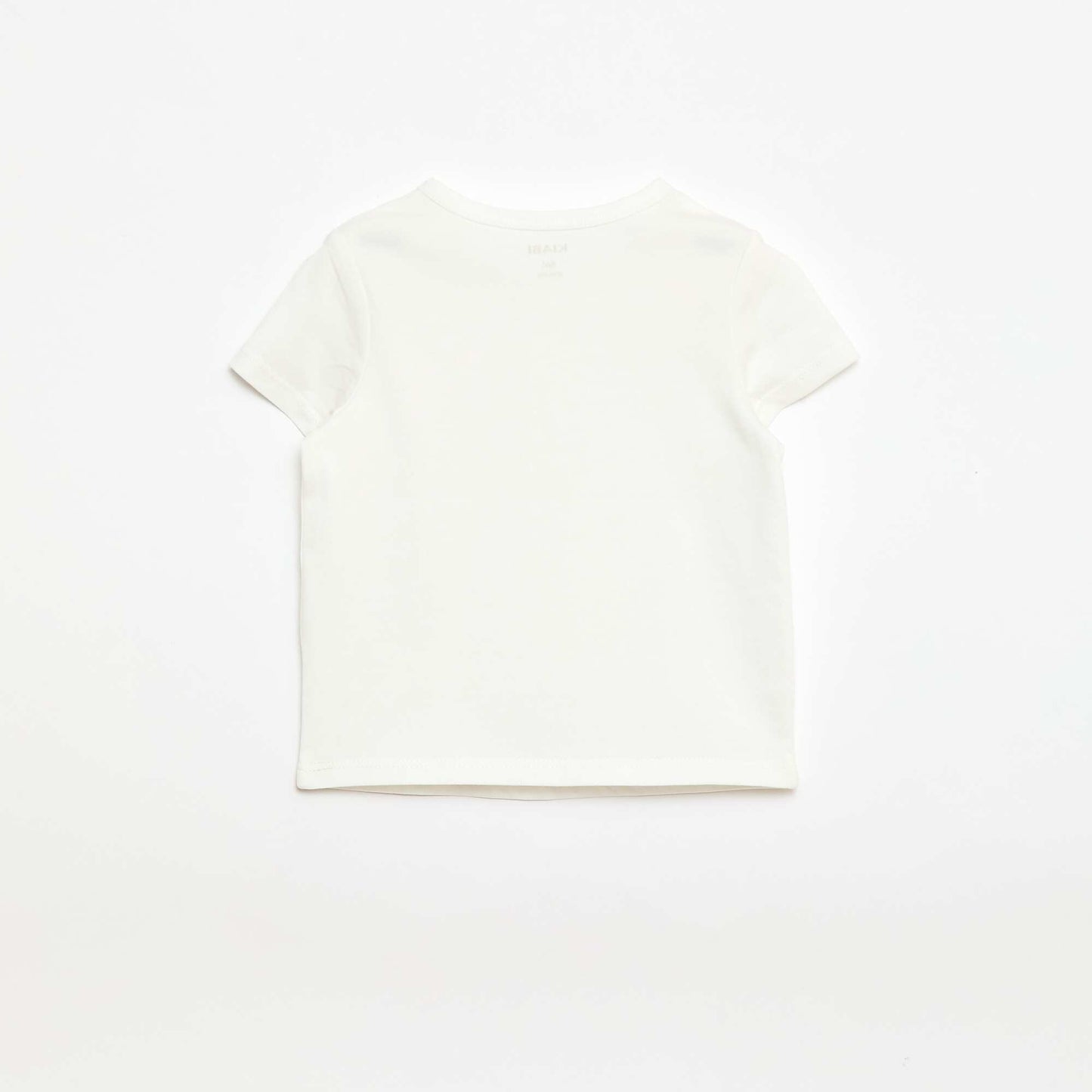 T-shirt à col tunisien boutonné BLANC