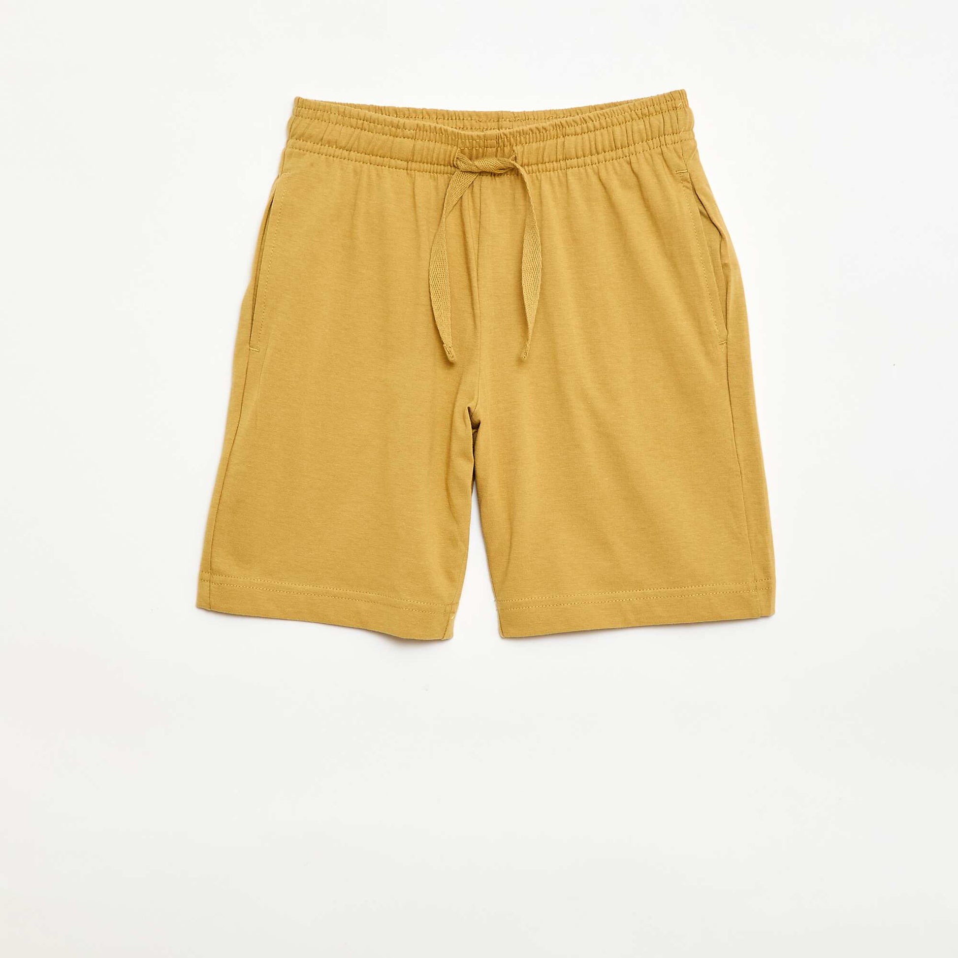 Lot de 2 shorts en jersey coton uni JAUNE