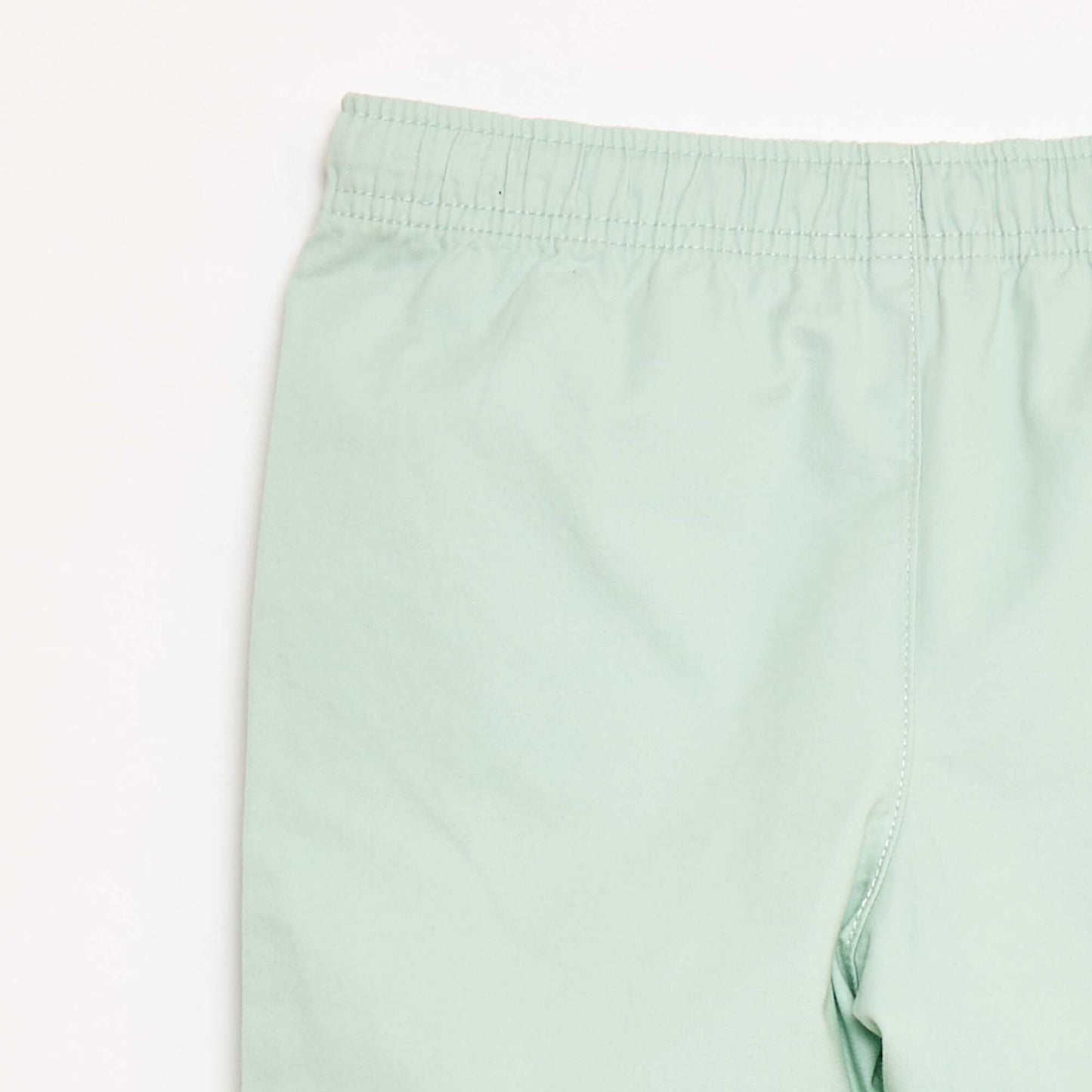 Bermuda chino uni avec liens de serrage BLEU