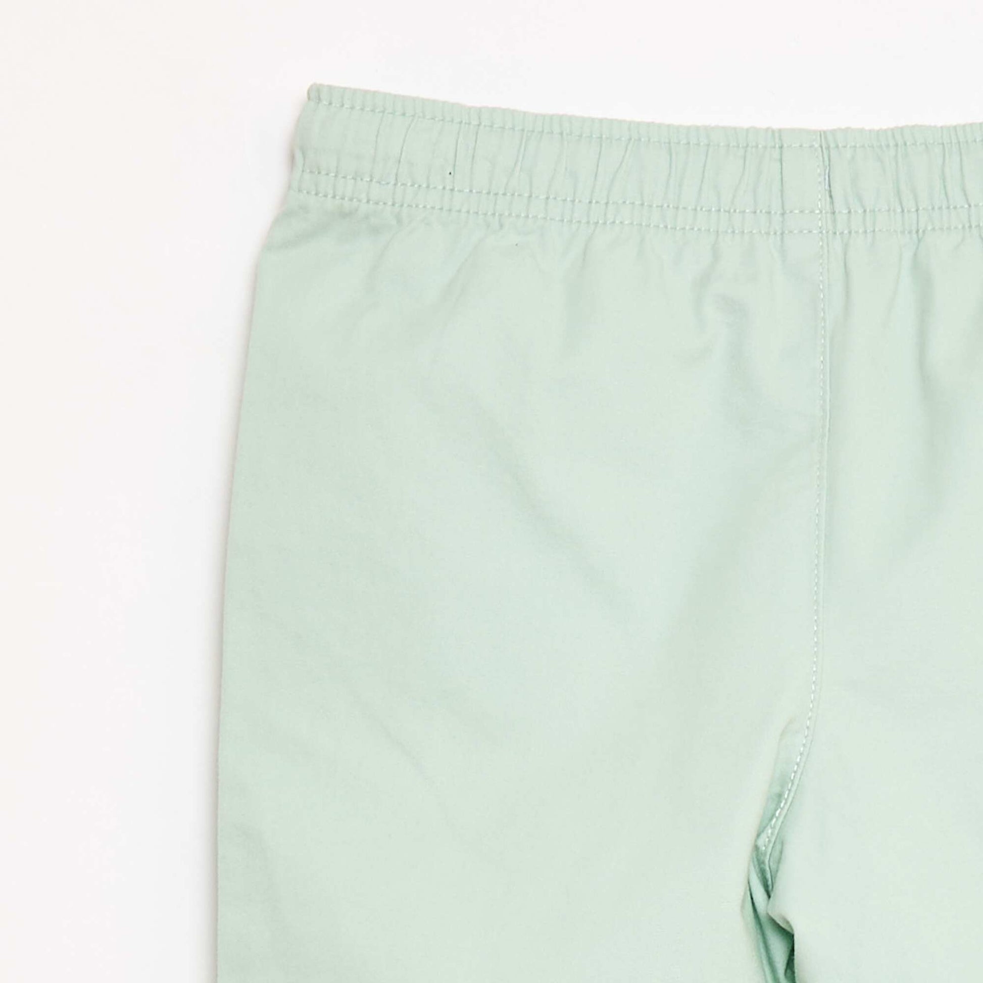 Bermuda chino uni avec liens de serrage BLEU