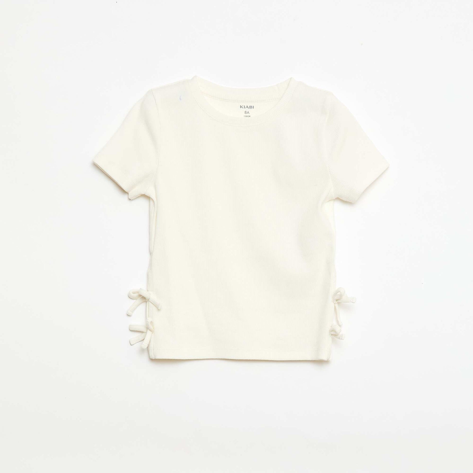 T-shirt avec nœuds fantaisie BLANC