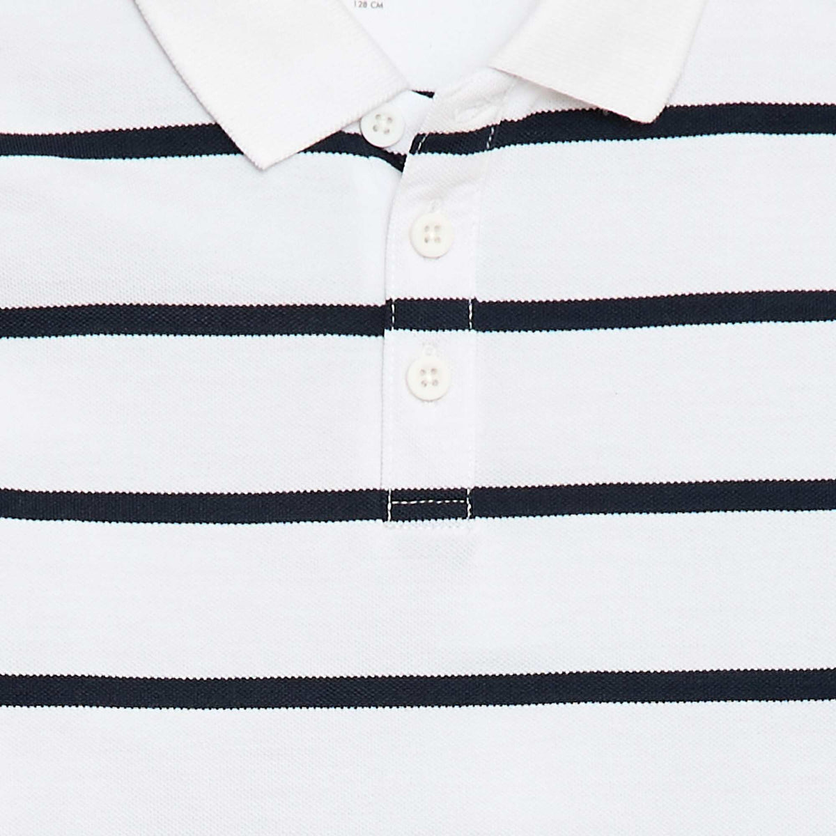 Polo à manches courtes en piqué de coton BLANC