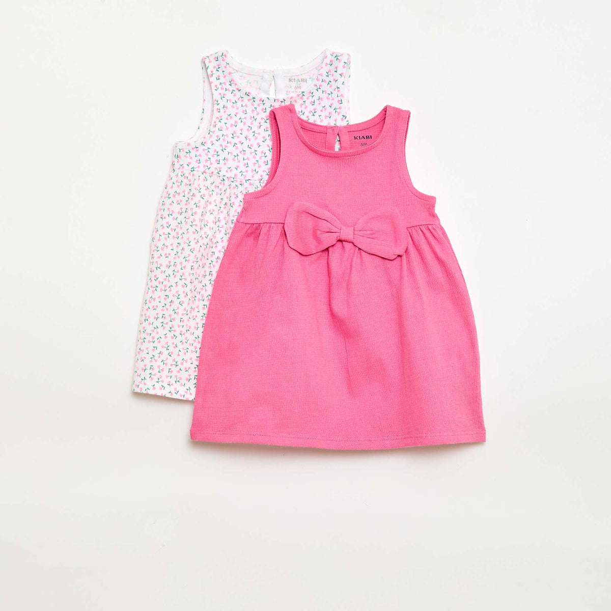 Lot de 2 robes avec nœud fantaisie ROSE