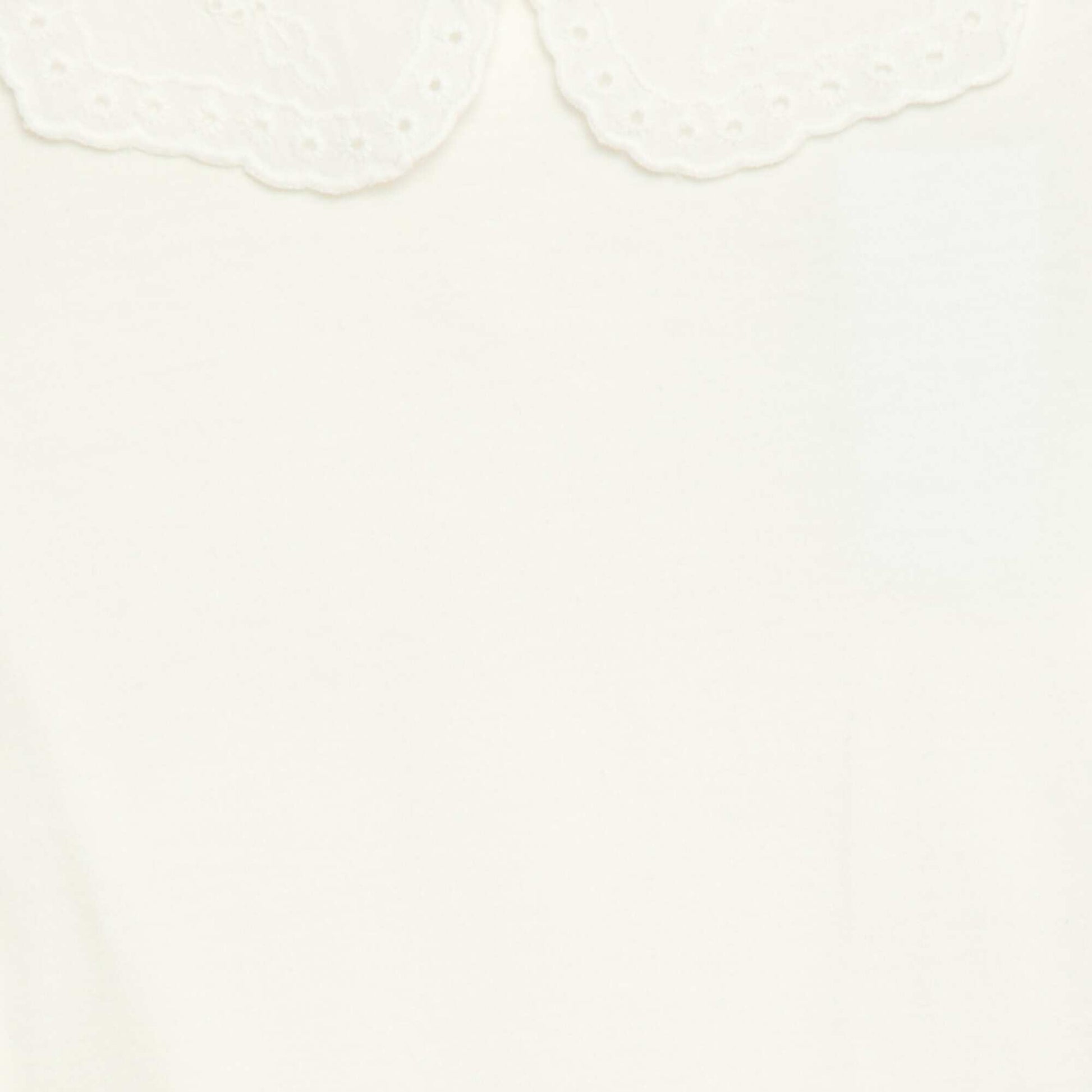T-shirt en jersey avec col rond avec broderies anglaises BLANC