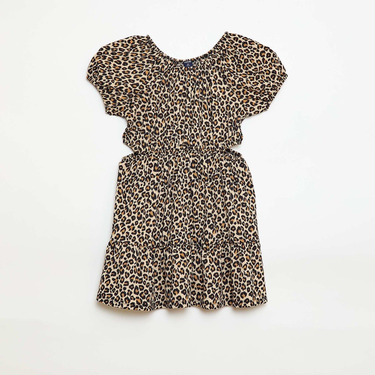 Robe en maille ajourée sur les côtés MARRON