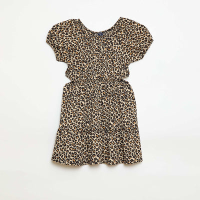 Robe en maille ajourée sur les côtés MARRON