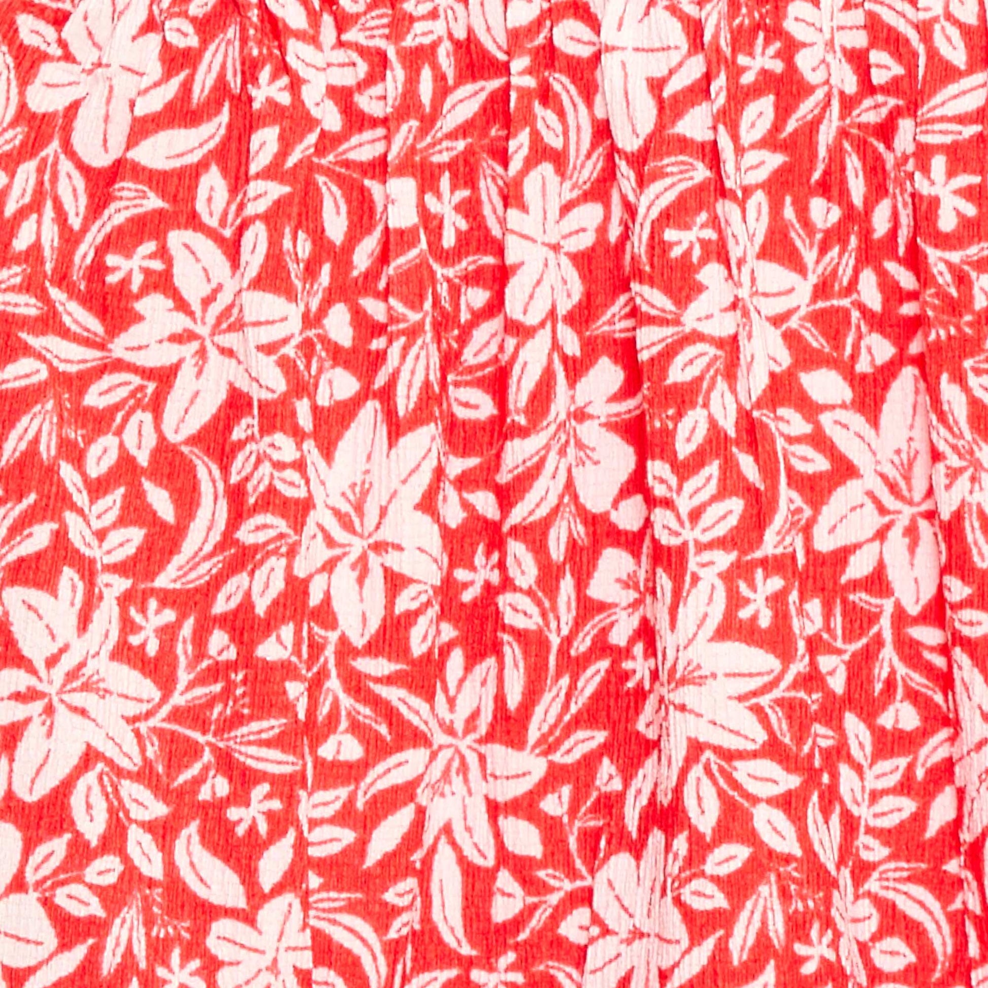 Robe en maille ajourée sur les côtés ROUGE
