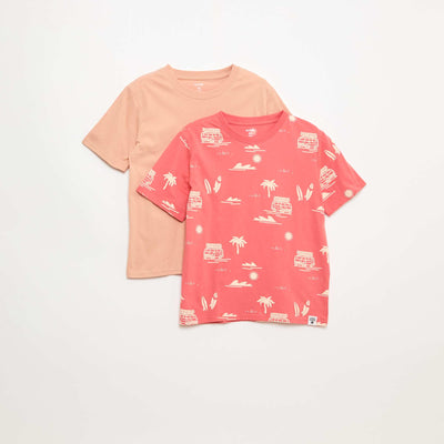 Lot de 2 T-shirts ROUGE