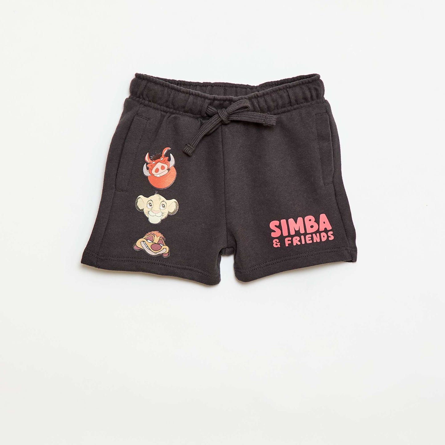 Short 'Simba' 'Disney' en molleton non gratté NOIR