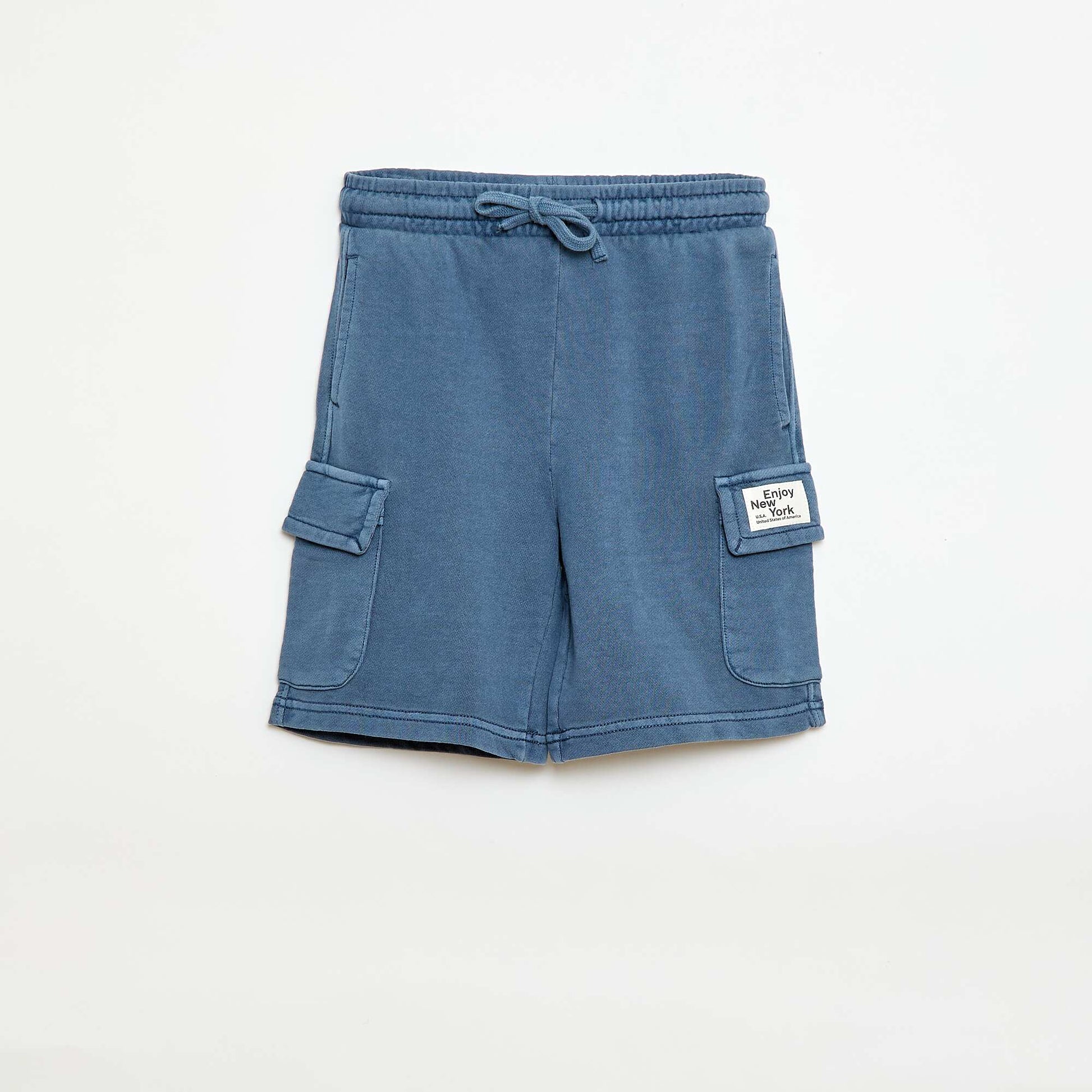 Short en molleton multipoche BLEU