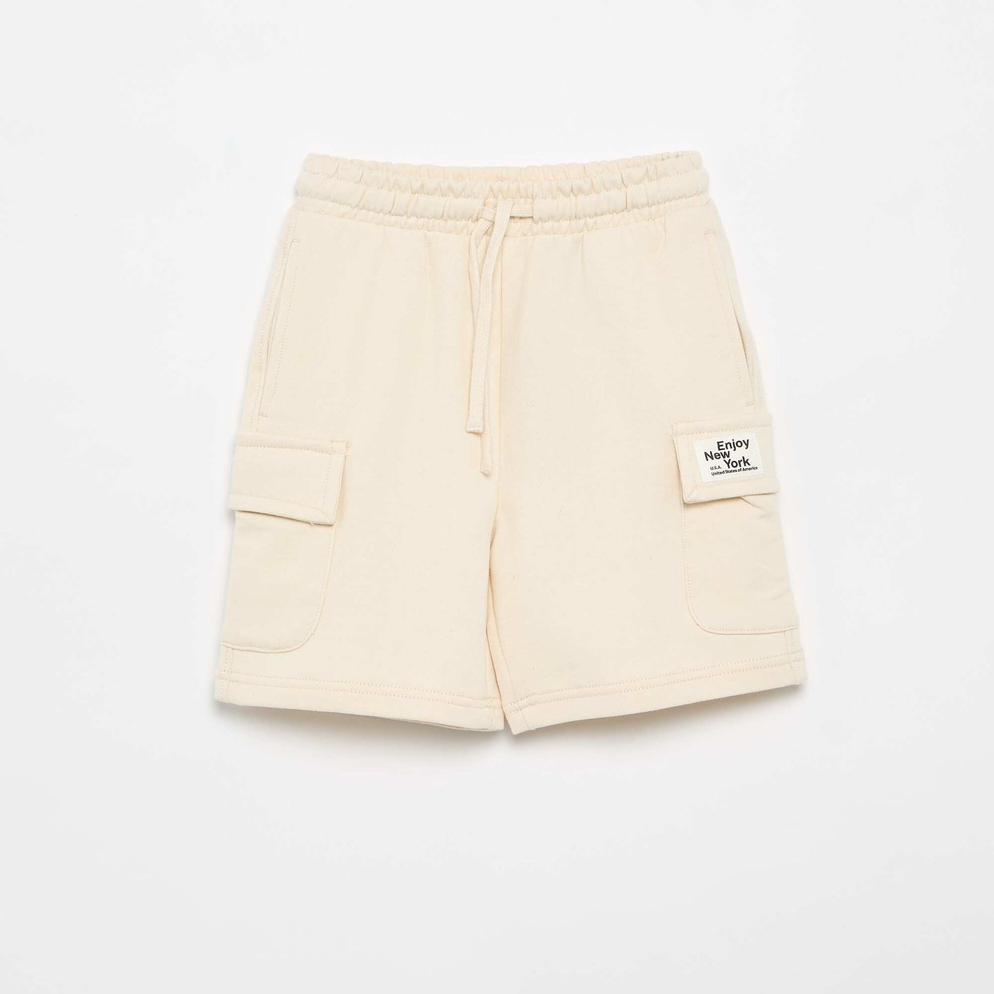 Short en molleton multipoche BEIGE