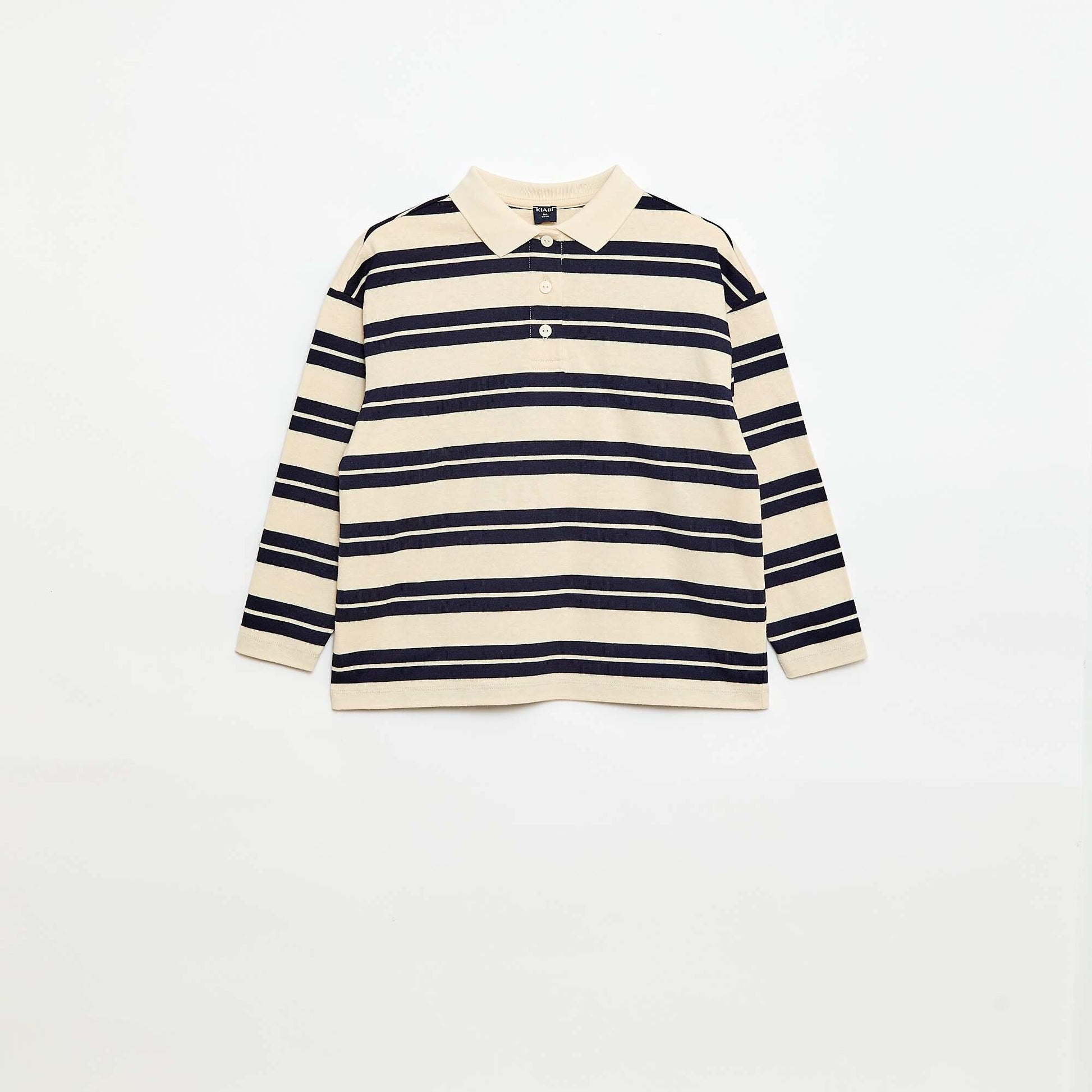 Polo oversize à rayures BLEU