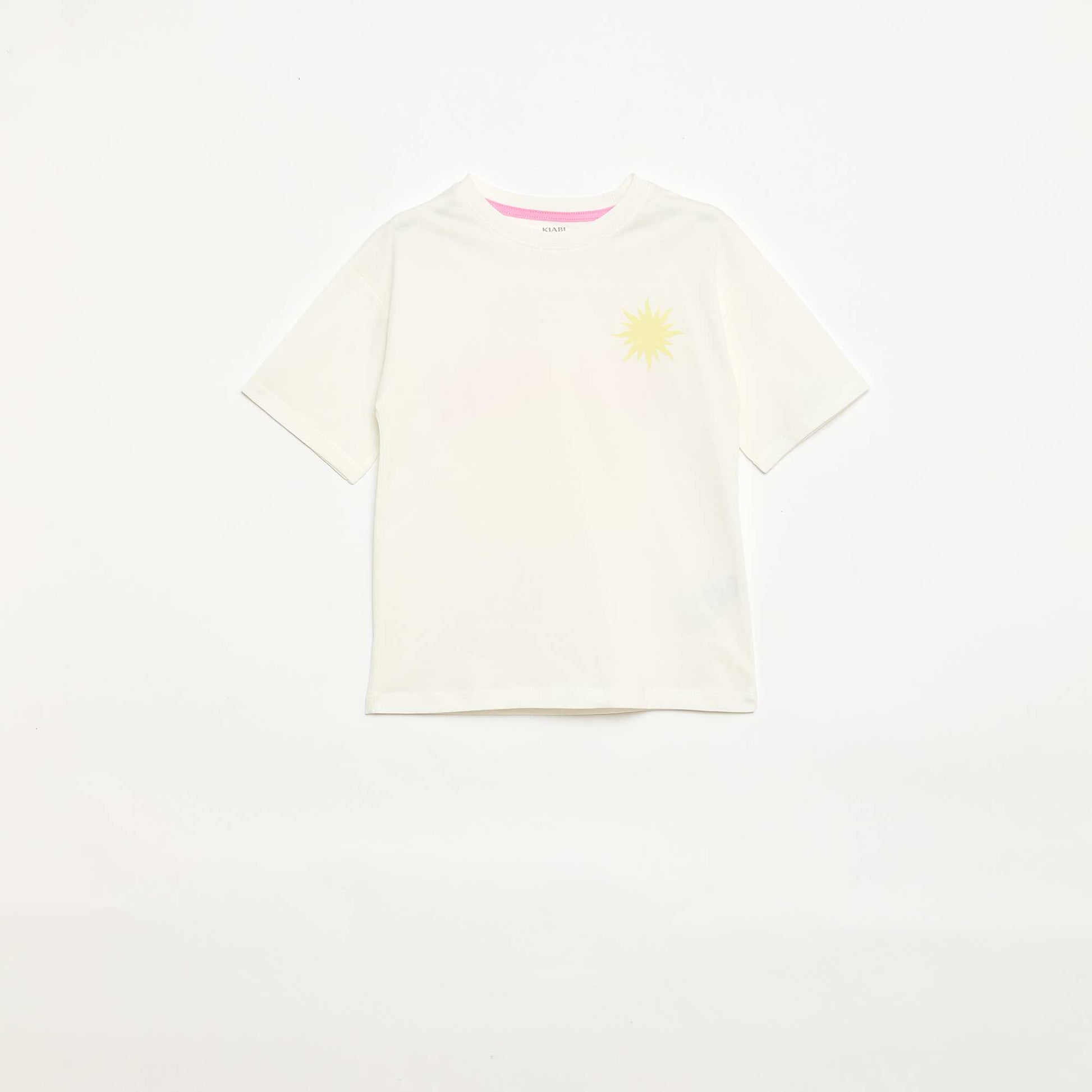 Ensemble de pyjama t-shirt + short - 2 pièces BLANC