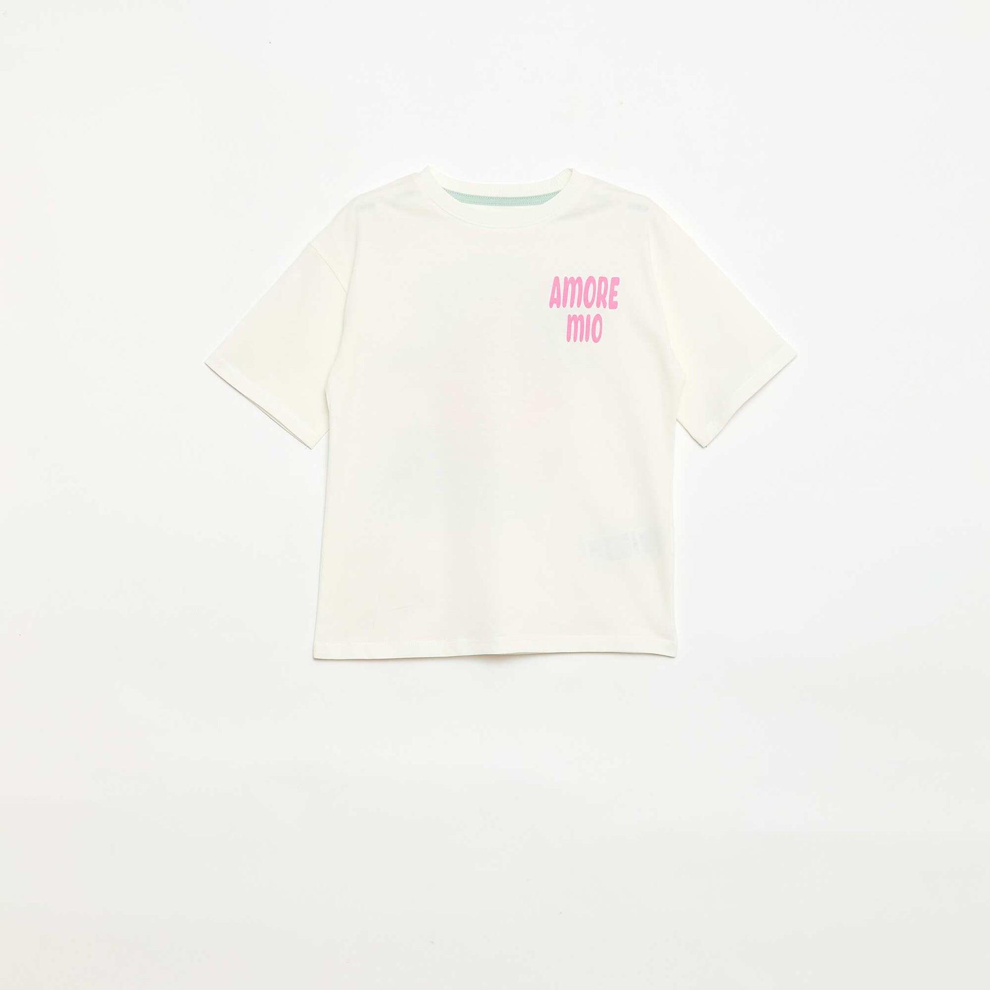 Ensemble de pyjama t-shirt + short - 2 pièces BLANC