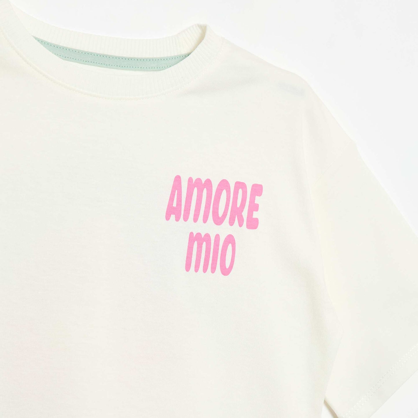 Ensemble de pyjama t-shirt + short - 2 pièces BLANC