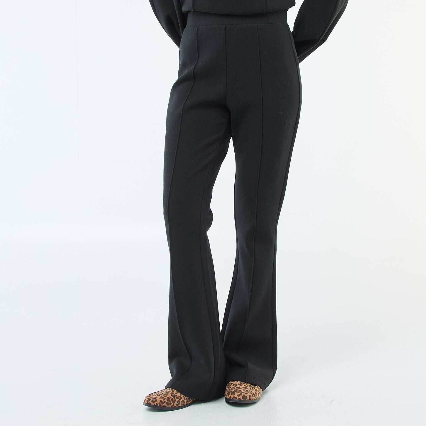 Pantalon large en molleton léger NOIR