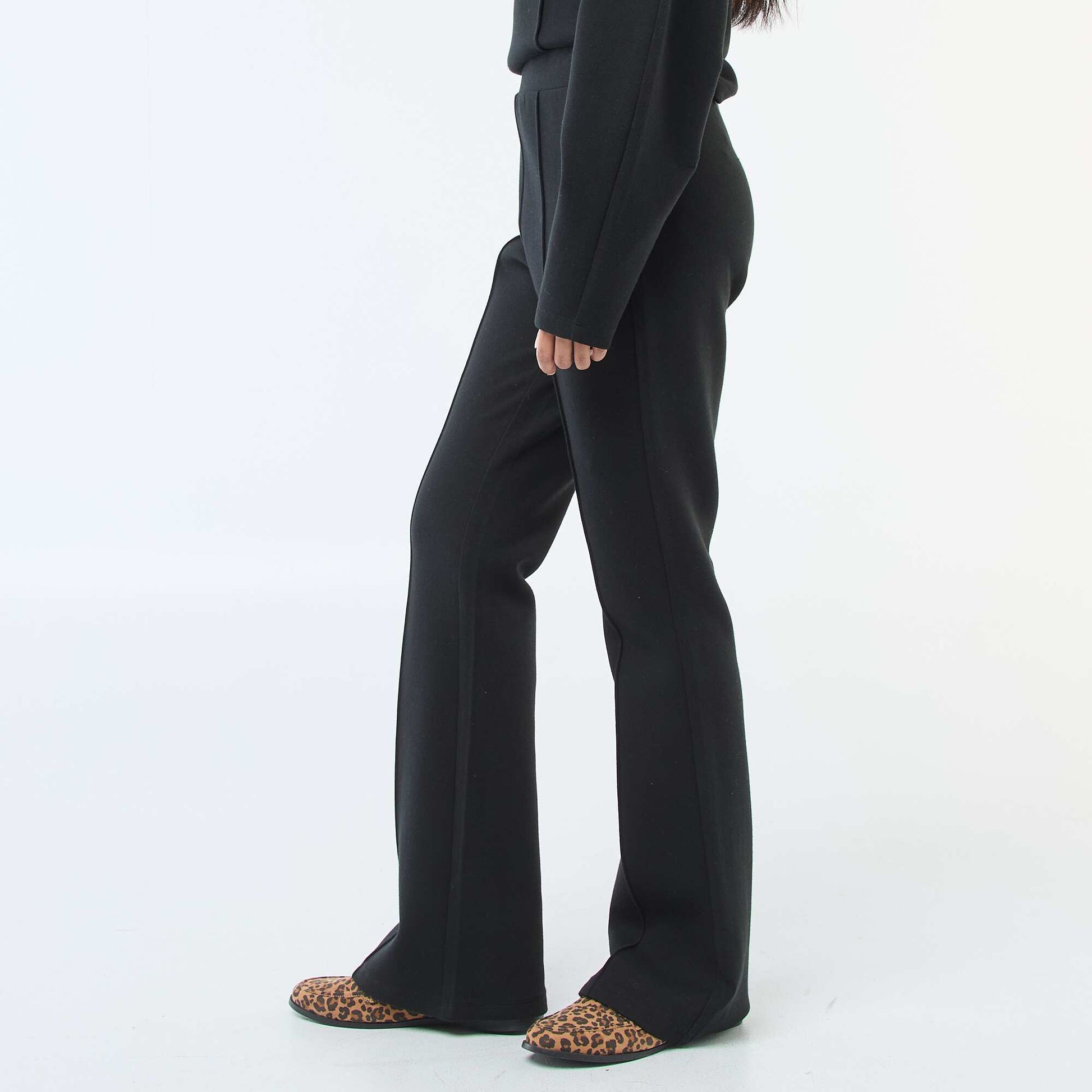 Pantalon large en molleton léger NOIR