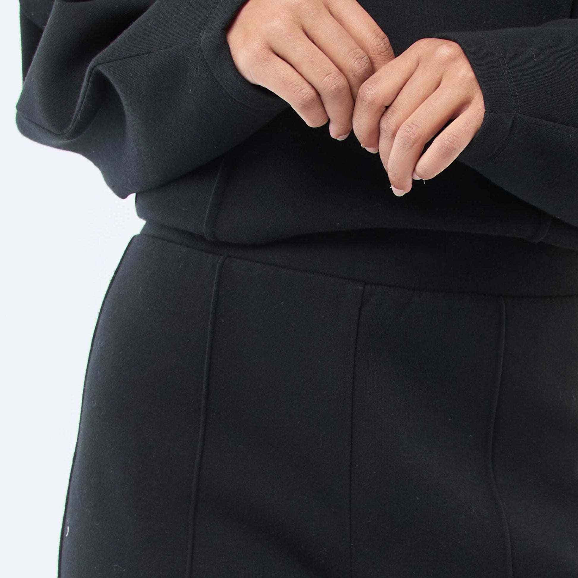 Pantalon large en molleton léger NOIR