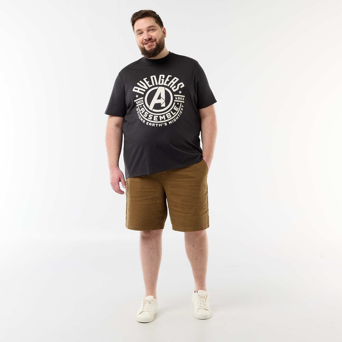Tee-shirt 'Avengers' à manches courtes NOIR