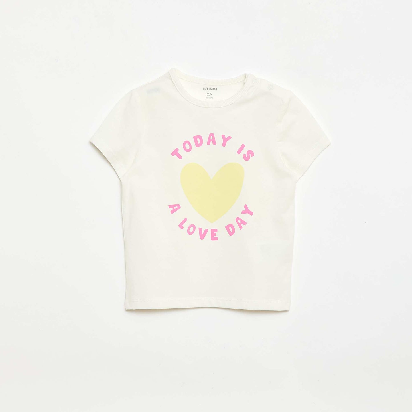 Ensemble pyjama court t-shirt + short - 2 pièces BLANC