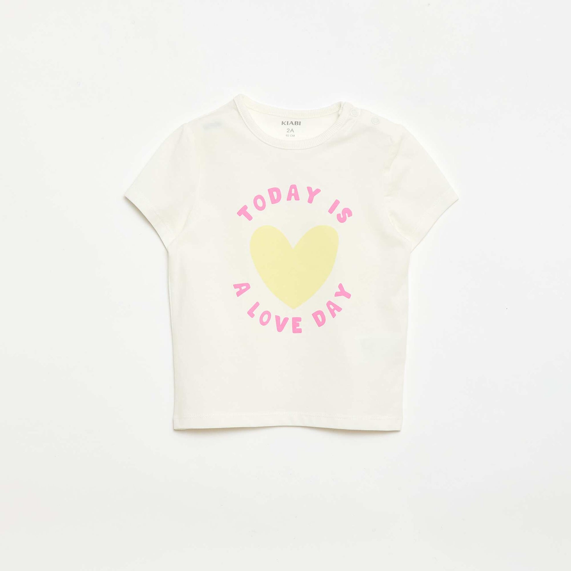 Ensemble pyjama court t-shirt + short - 2 pièces BLANC