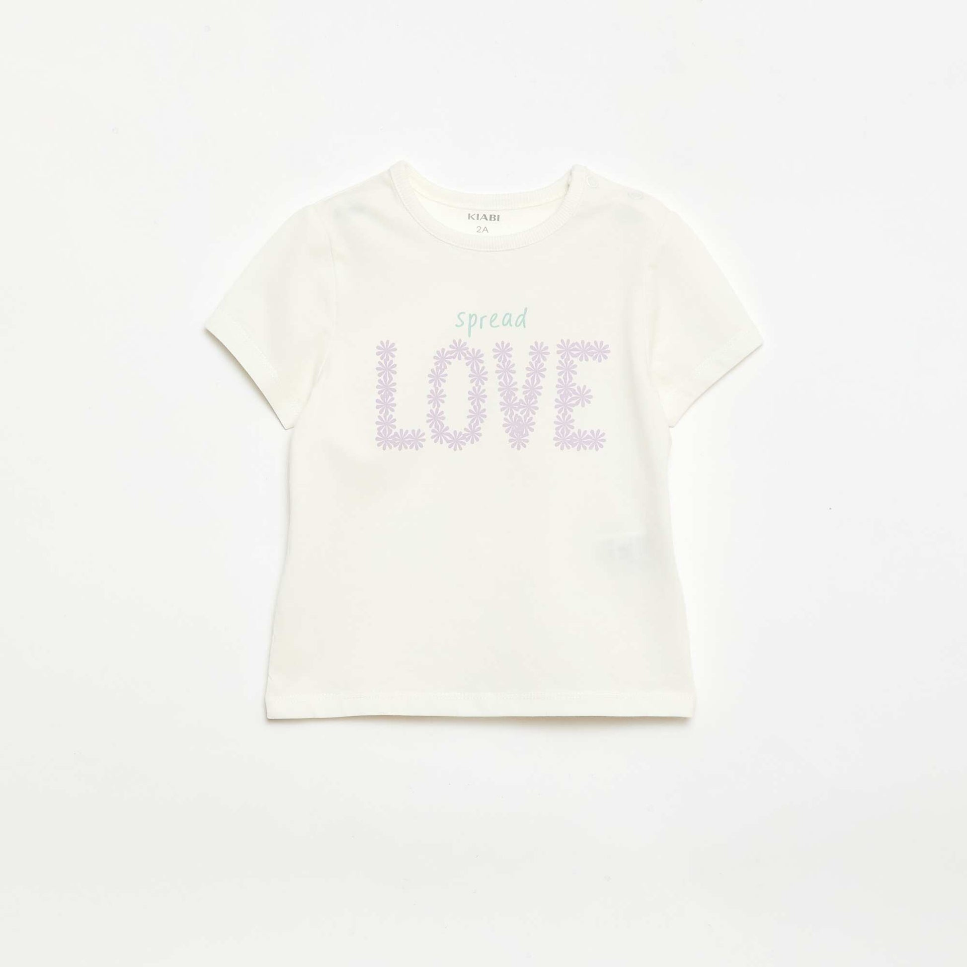 Ensemble pyjama court t-shirt + short - 2 pièces BLANC