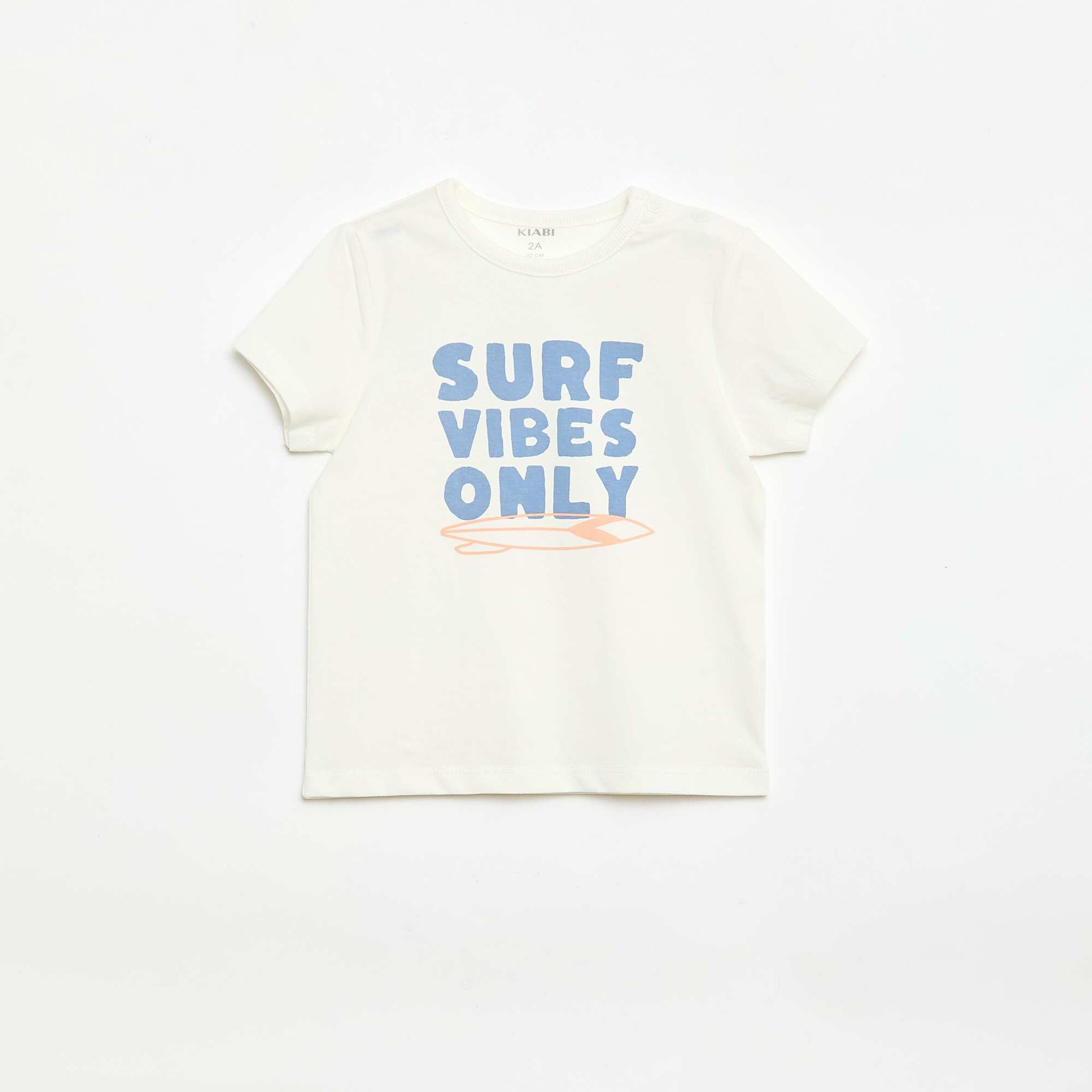 Ensemble pyjama court t-shirt + short - 2 pièces BLANC