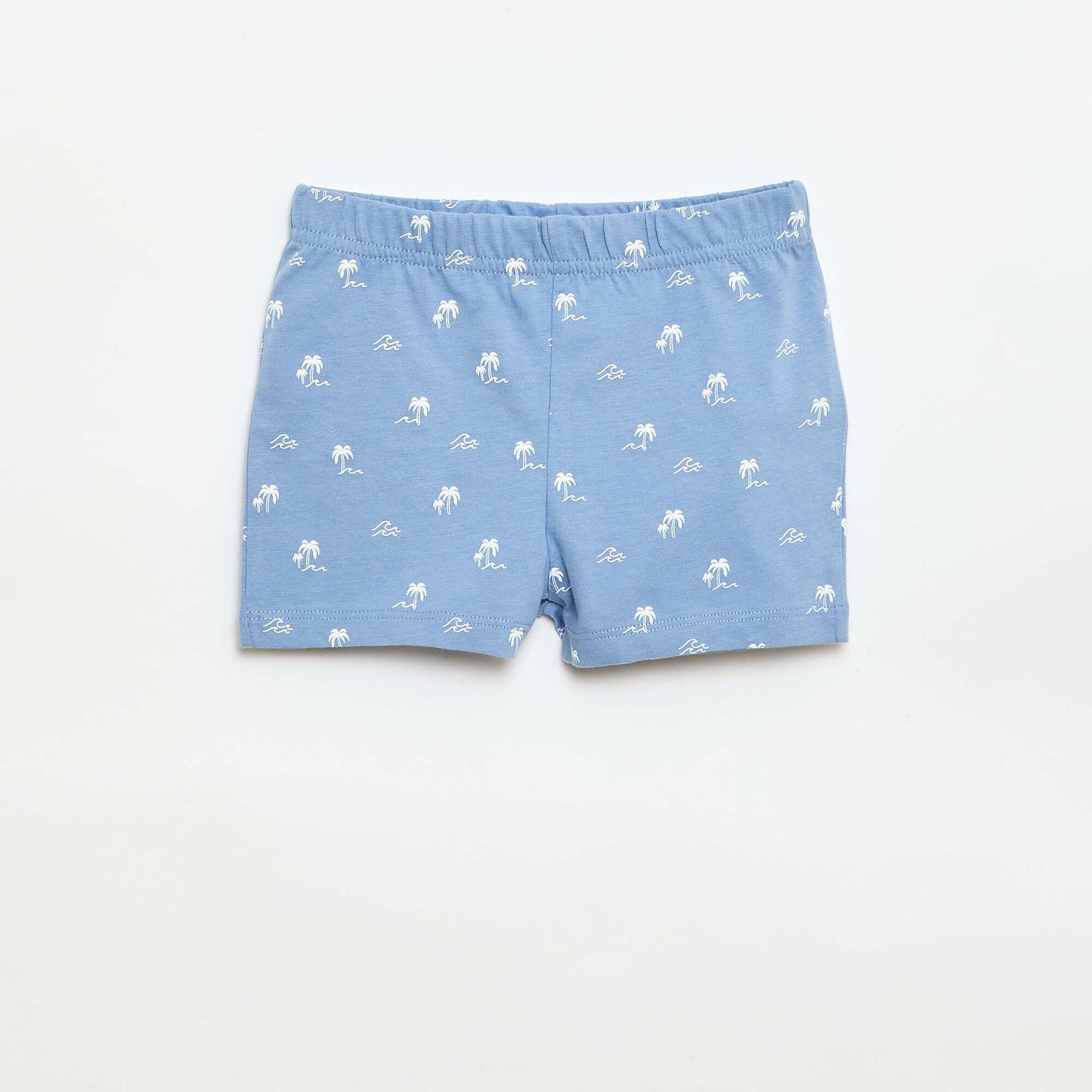Ensemble pyjama court t-shirt + short - 2 pièces BLANC