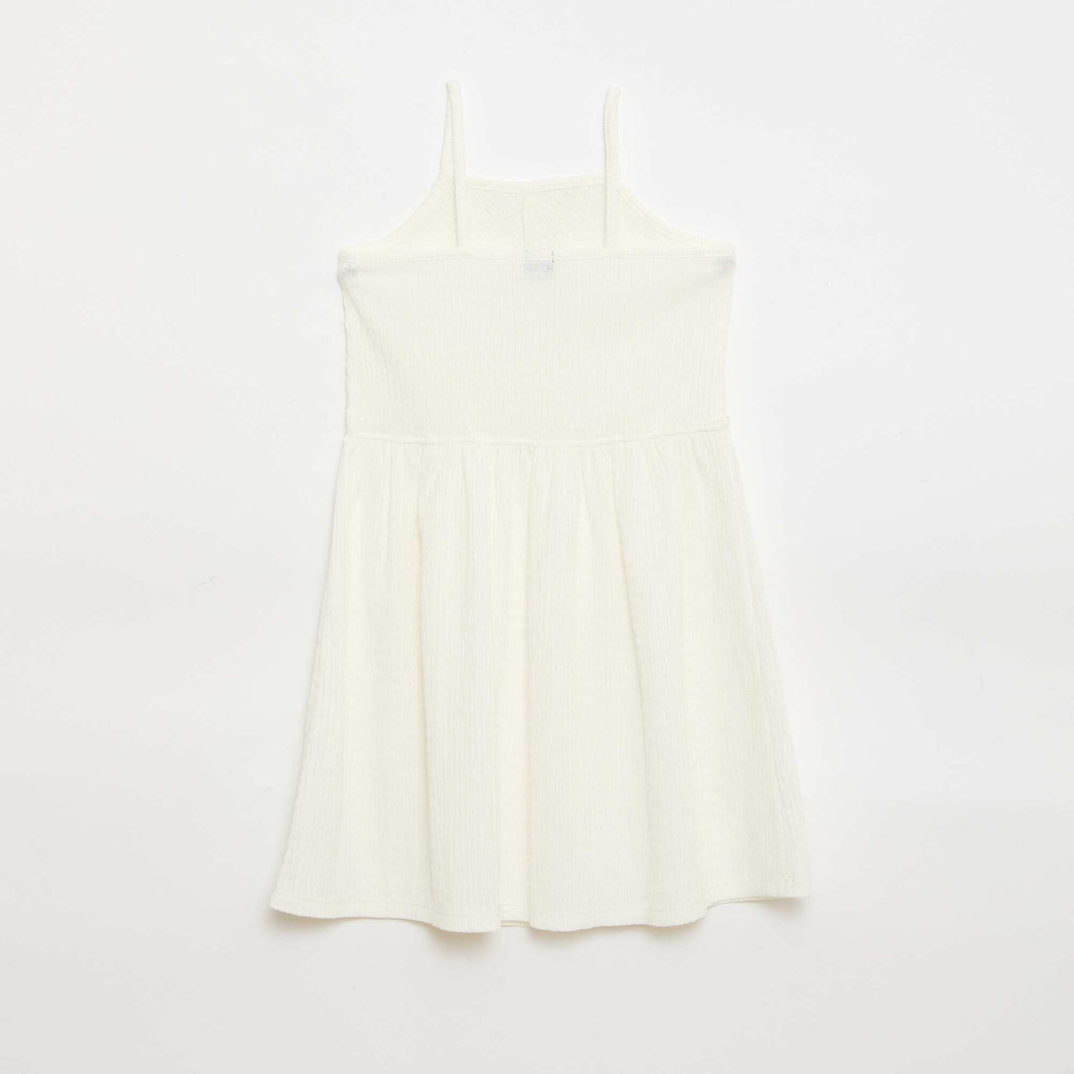 Robe smockée à fines bretelles BLANC