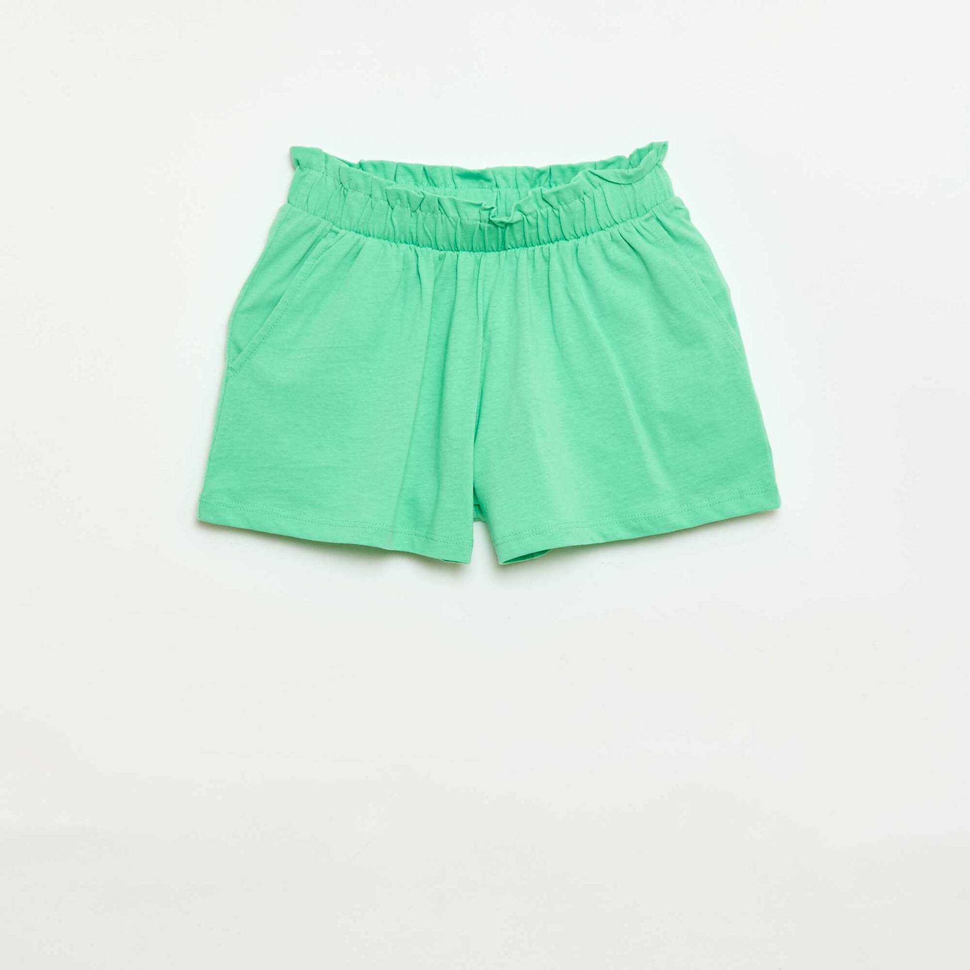 Lot de 2 shorts à la taille élastiquée BLANC