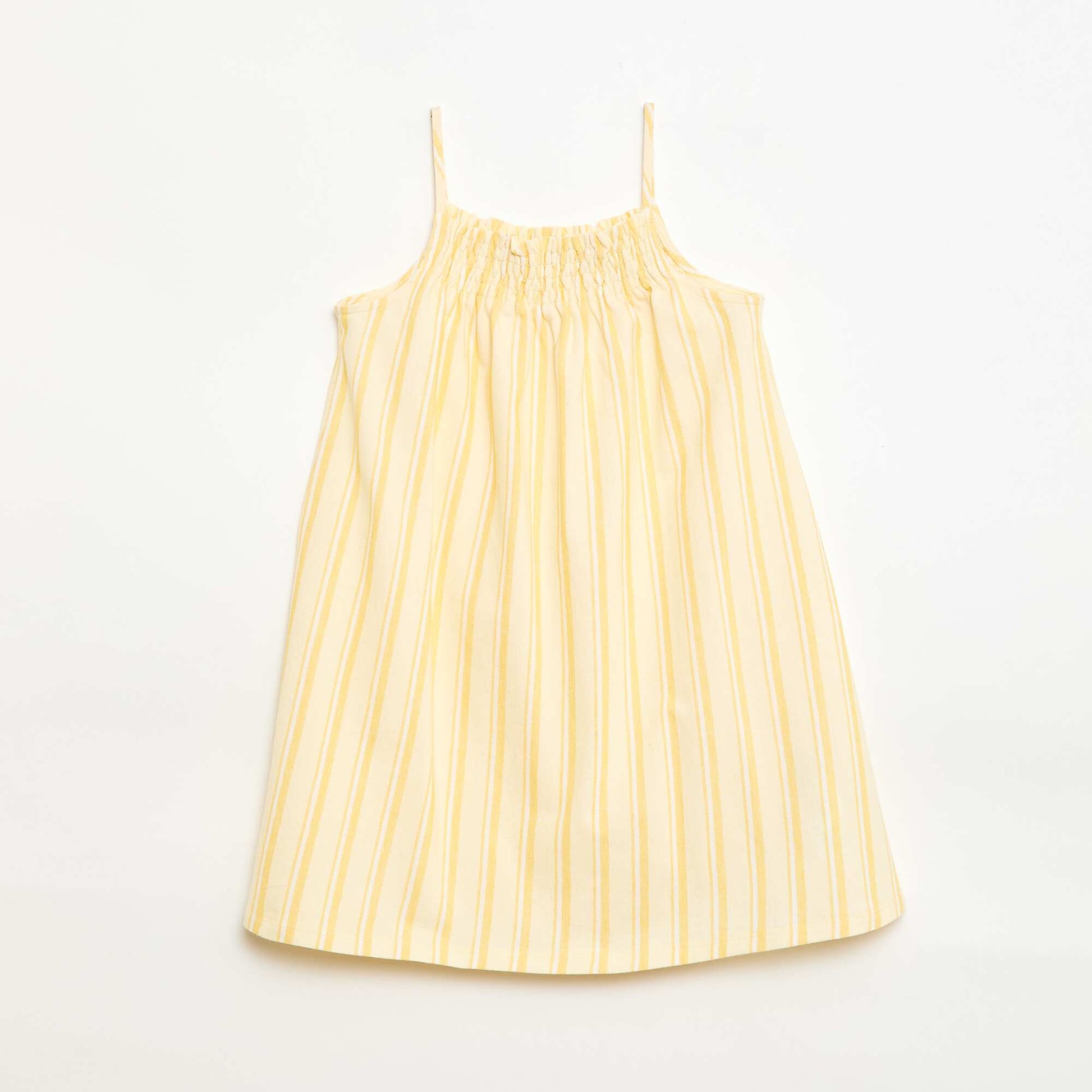 Robe rayée à bretelles JAUNE