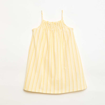 Robe rayée à bretelles JAUNE