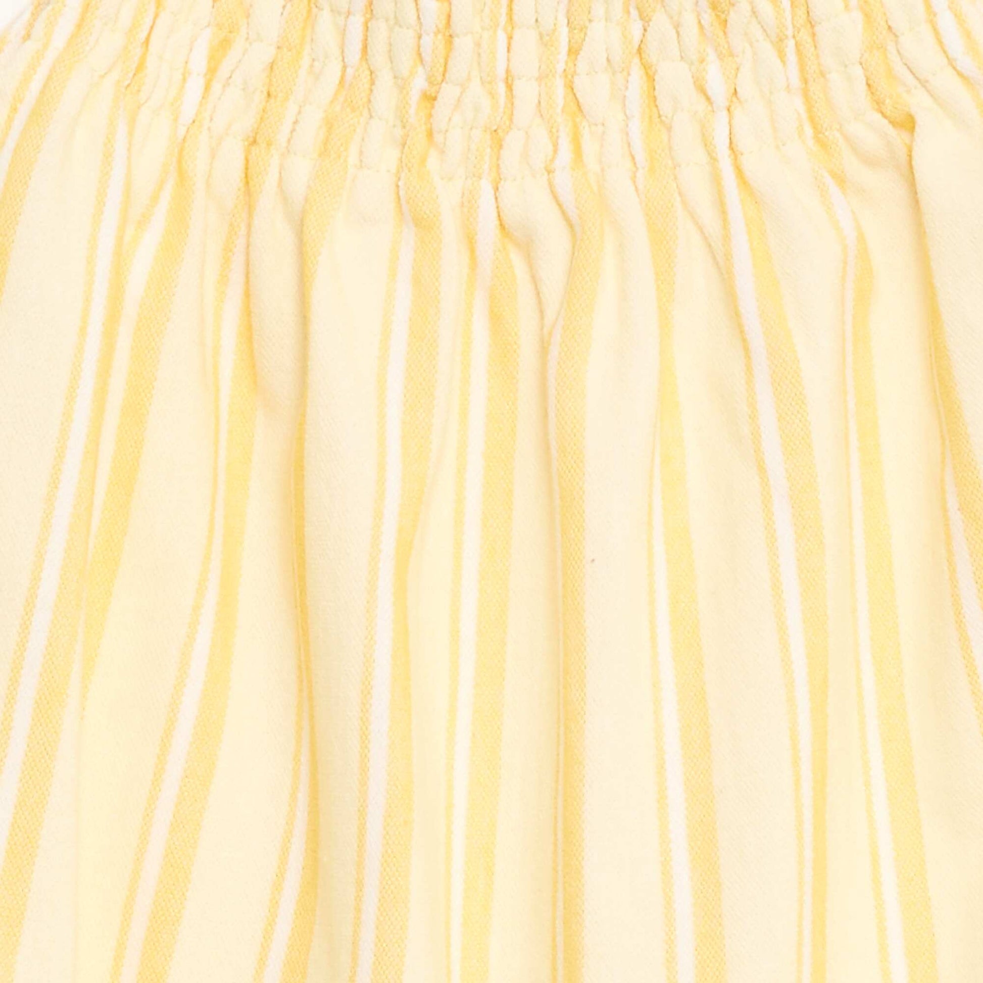 Robe rayée à bretelles JAUNE