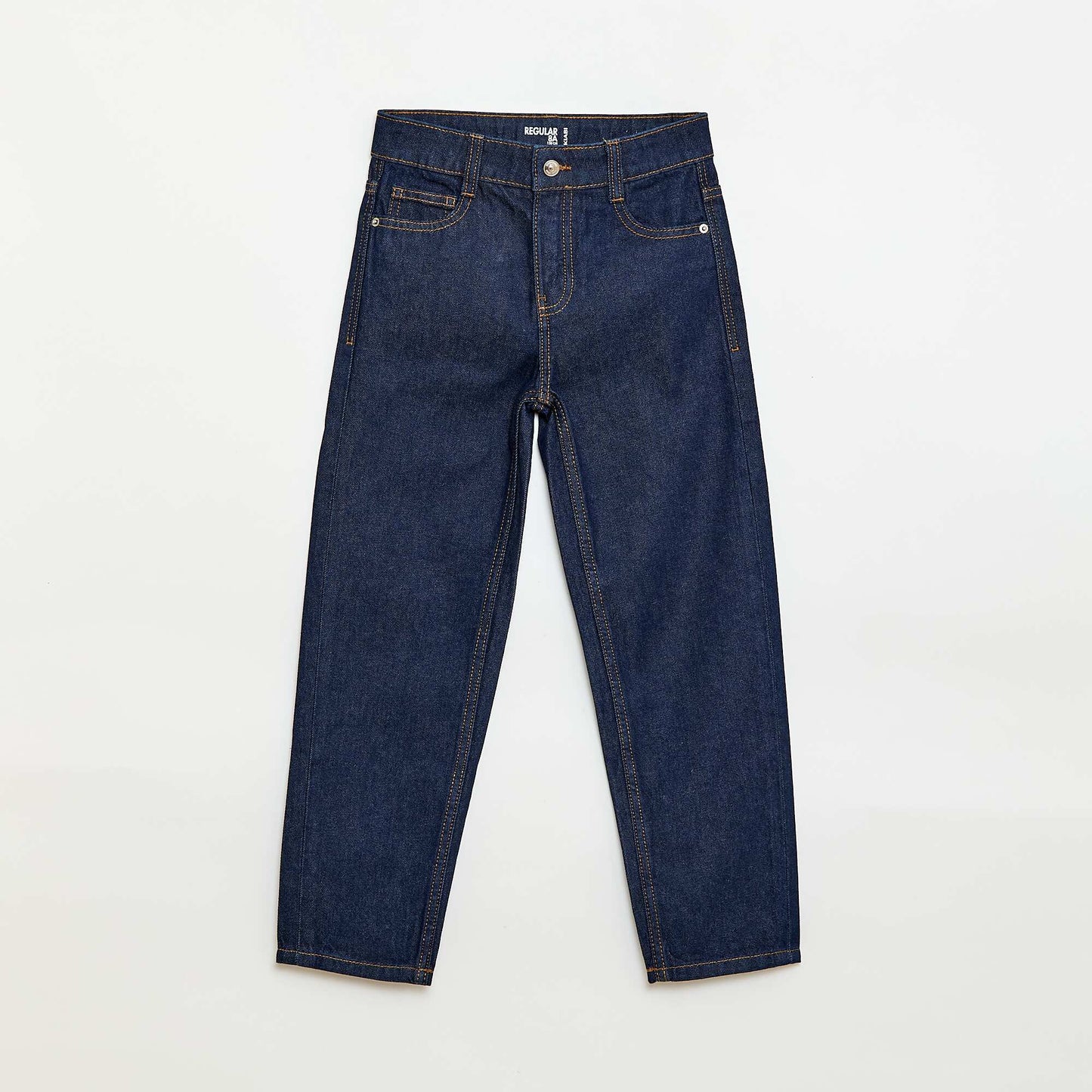 Pantalon en denim coupe droite BLEU