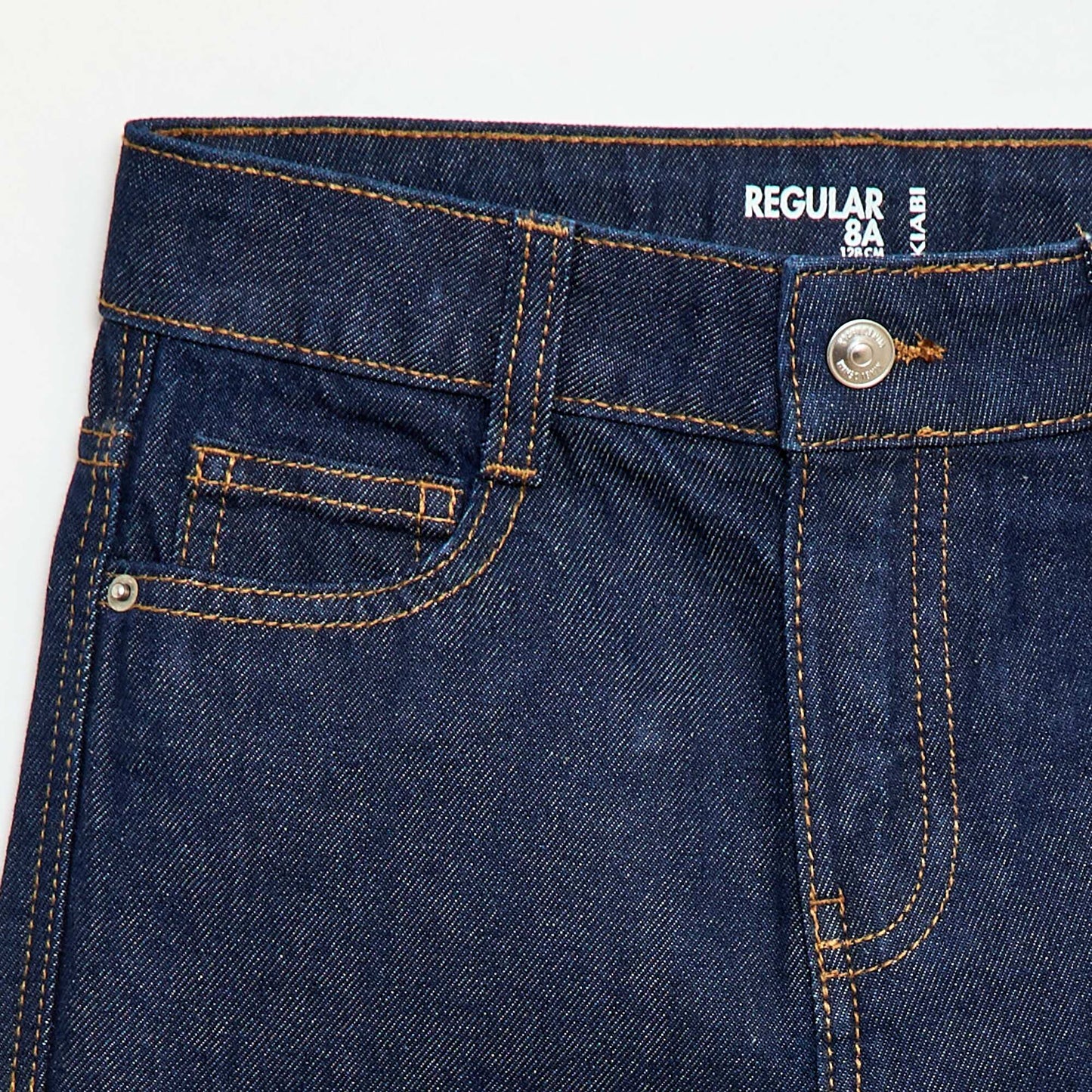 Pantalon en denim coupe droite BLEU