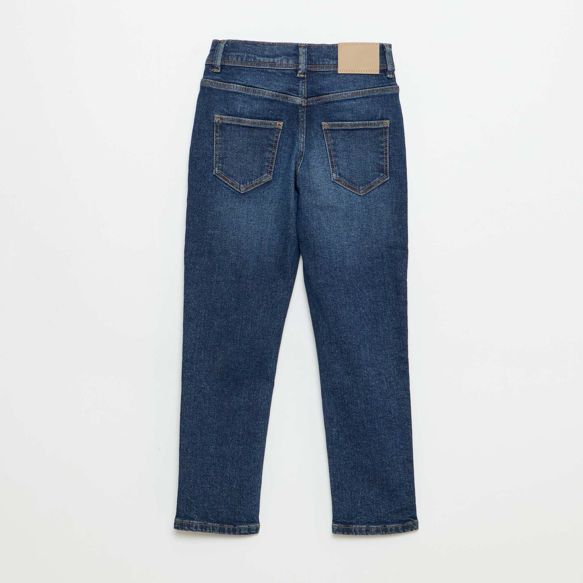 Jean slim avec taille ajustable BLEU