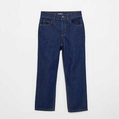 Jean regular à taille haute 5 poches BLEU