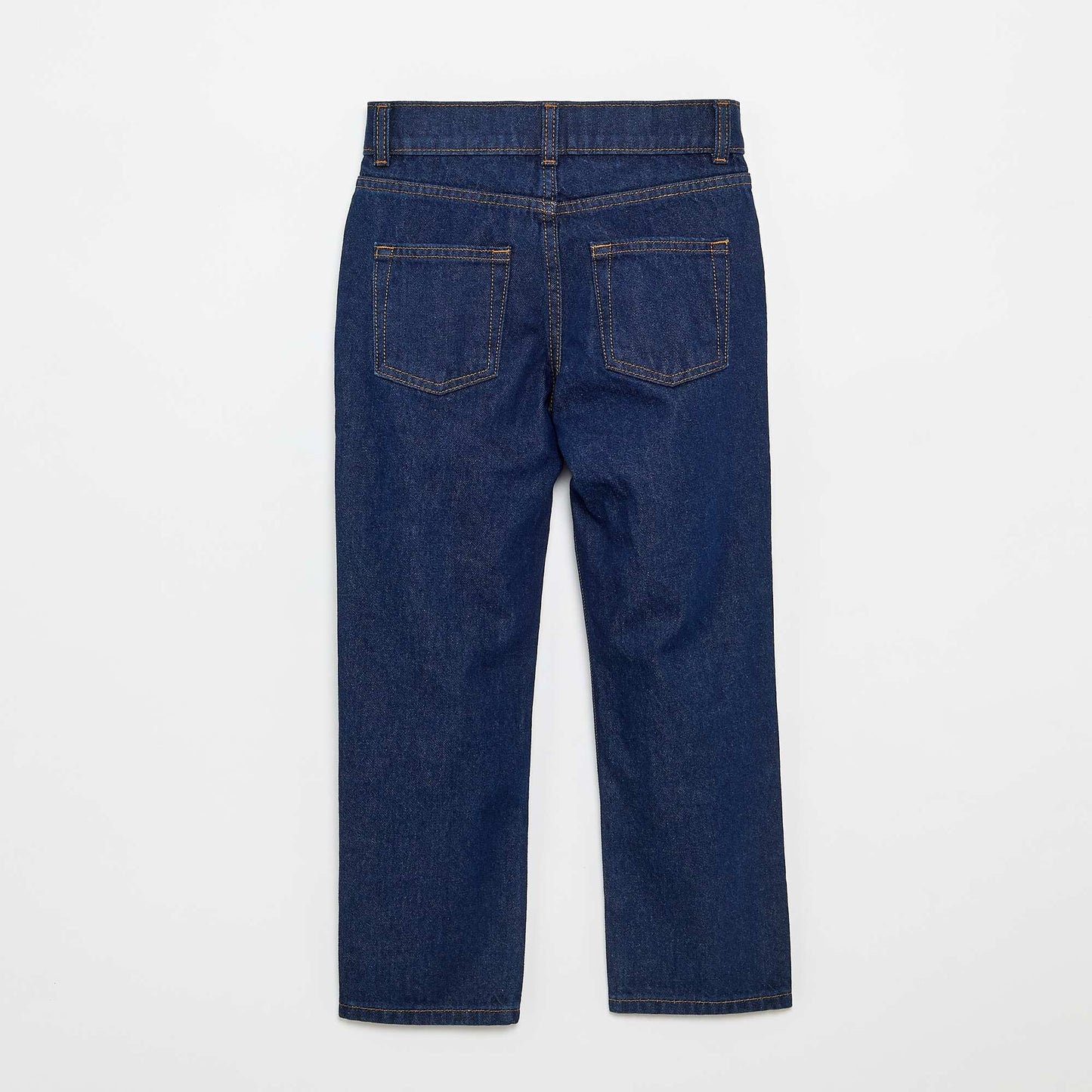 Jean regular à taille haute 5 poches BLEU