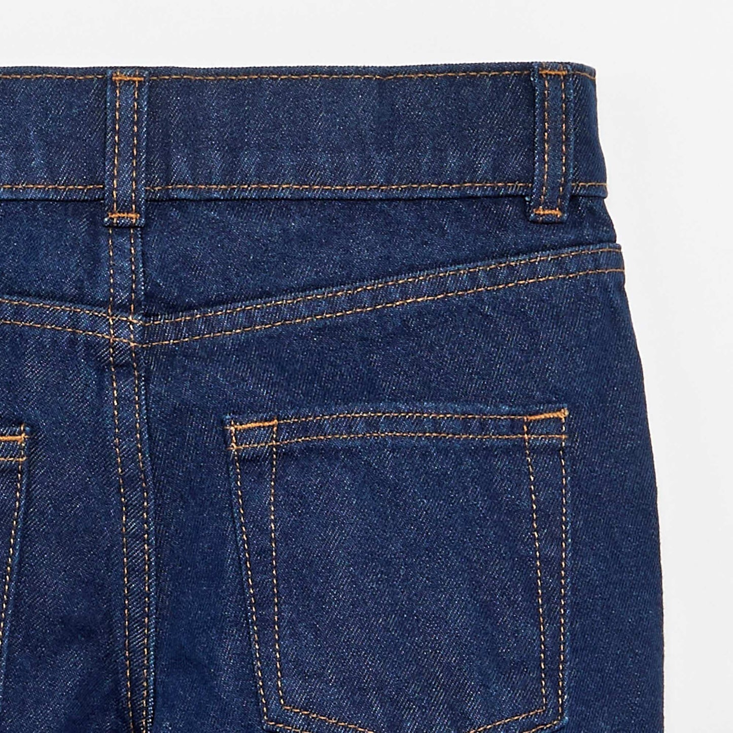 Jean regular à taille haute 5 poches BLEU
