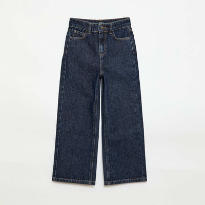 Jean Wide leg taille haute BLEU