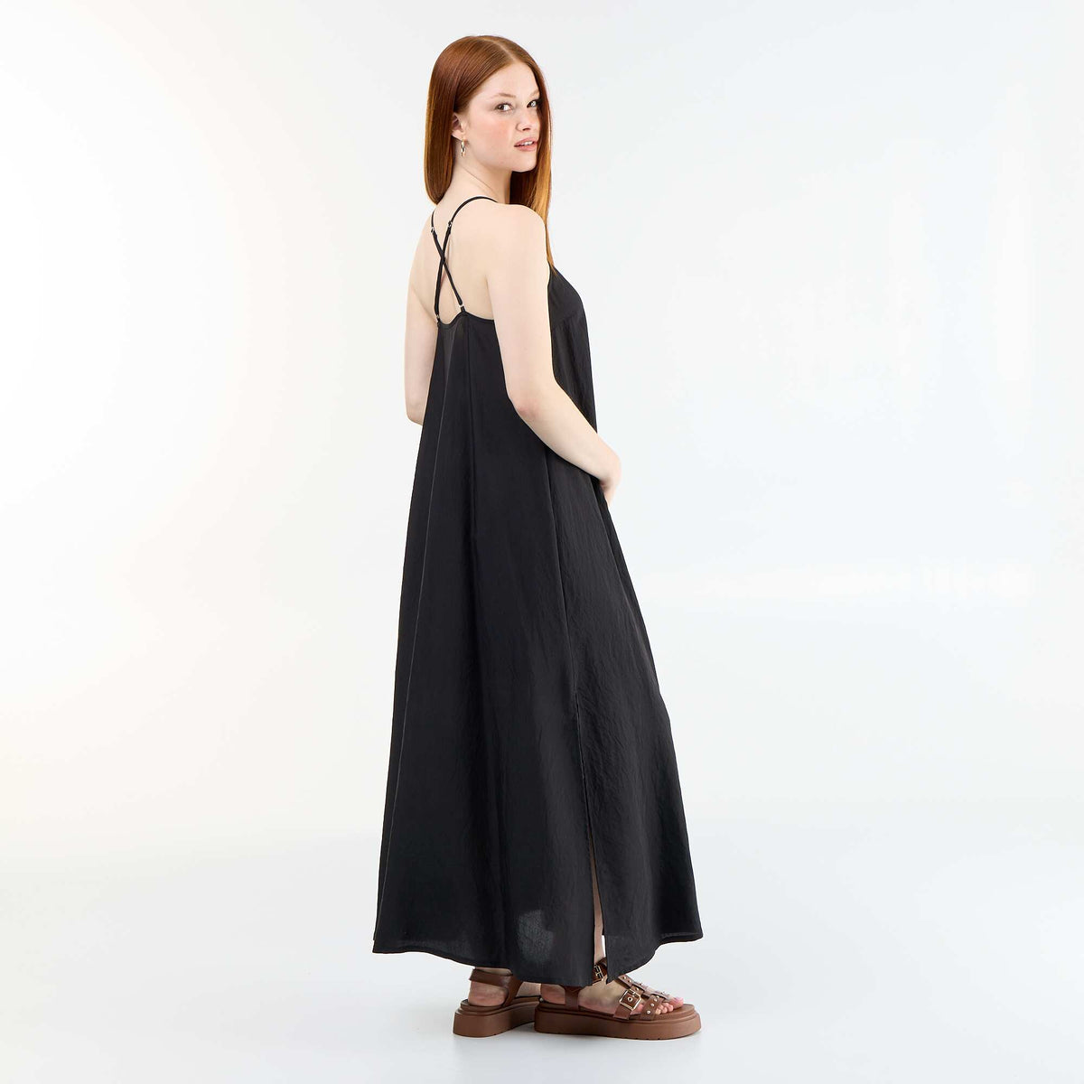 Robe longue fluide NOIR